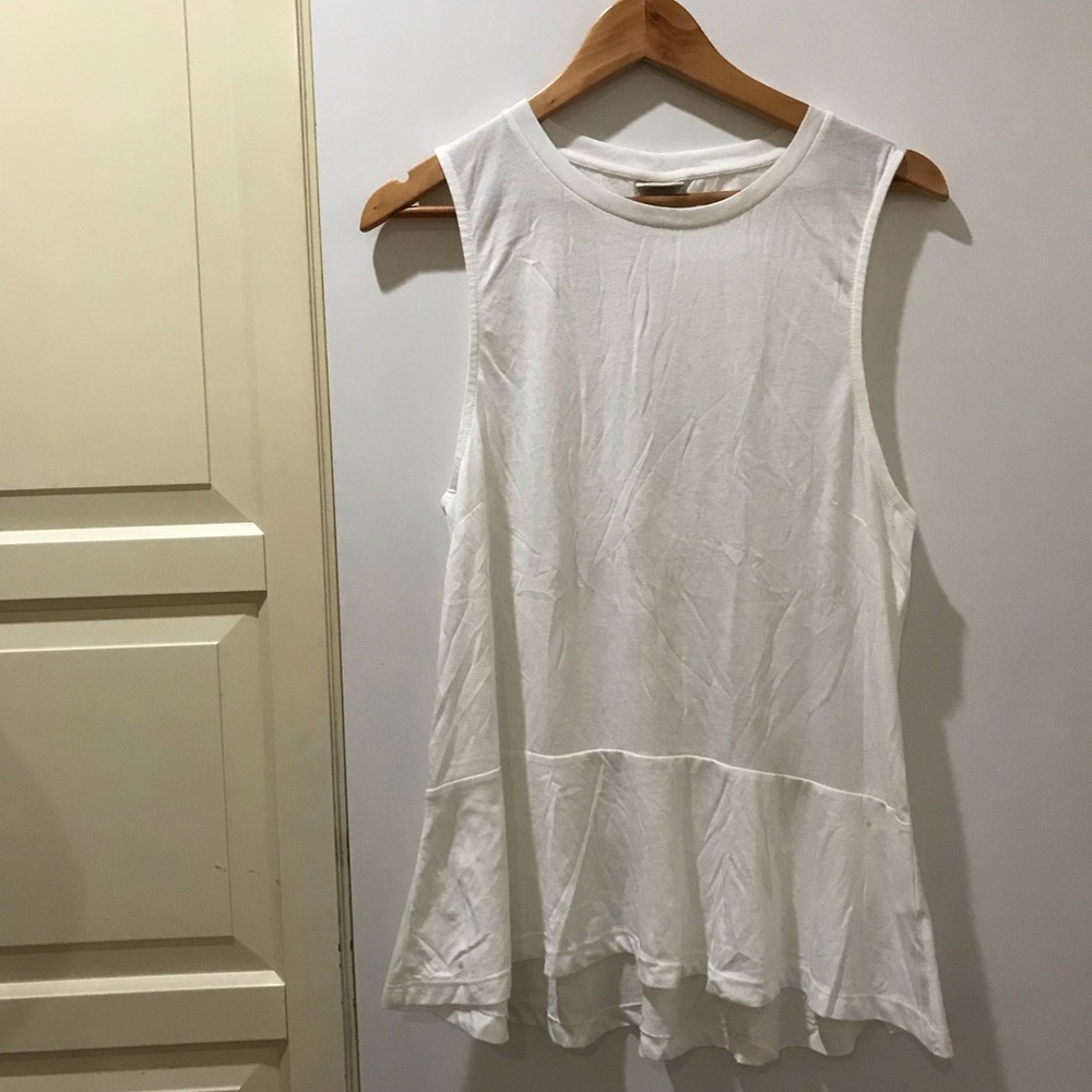 H&M White Peplum Shirt
